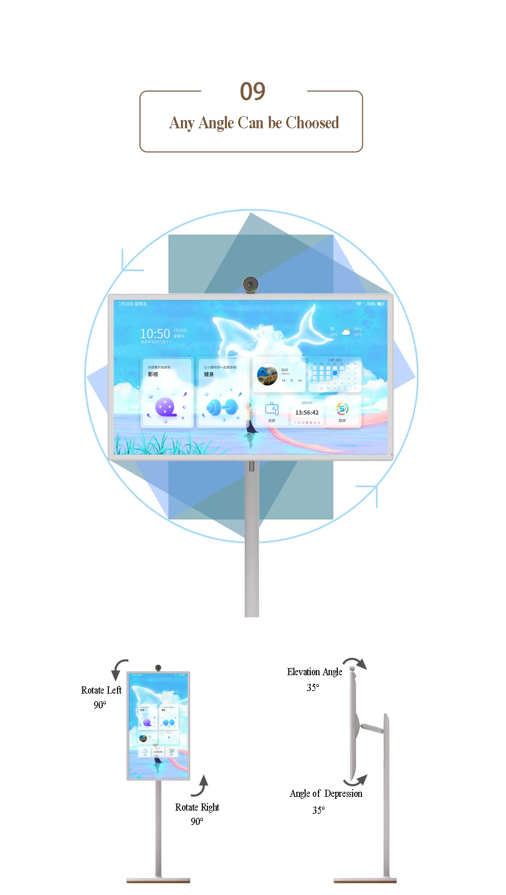 Venda quente Standby Me Smart TV 21,5/27/32 Polegadas Tela Sensível Ao Toque para Negócios Domésticos e Jogos Android TV com Interface USB