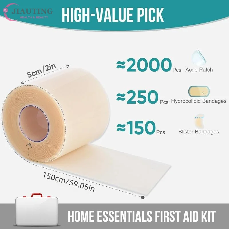 Hydrocolloid Wound Care Roll Self-Adhesive Flexible Cuttable Hydrocolloid Patches for Custom Size Wound Dressing Use