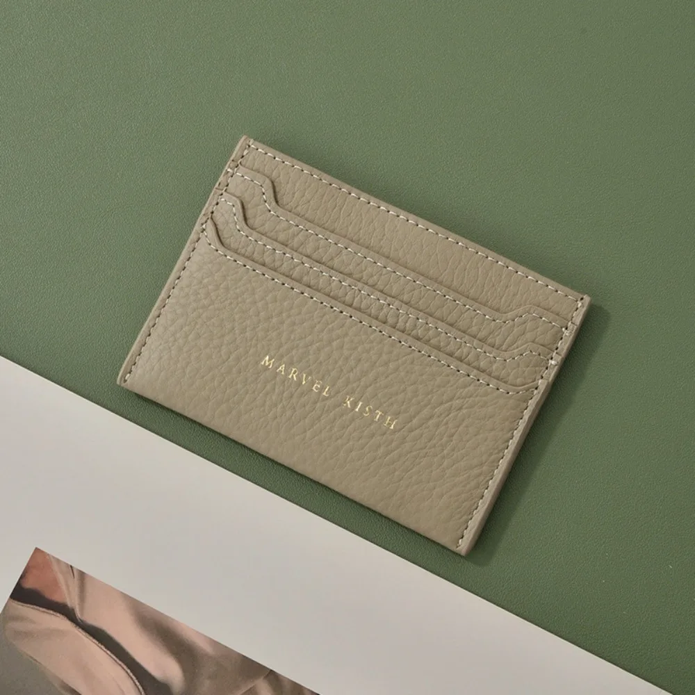 New Ultra-thin Card Bag Solid Color PU Small Wallet Soft Comfort Surface Credit Card Holder Women Men