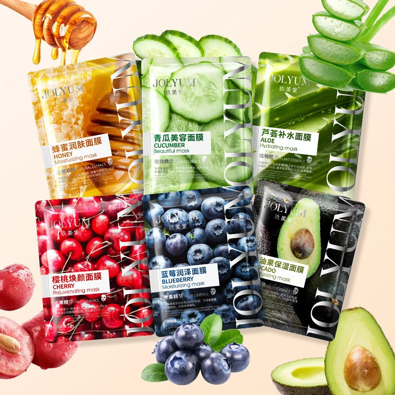 Fruit Moisturizing Facial Mask 5pcs skincare Whitenting Hydrating Anti-aging Facial Masks Face Masks