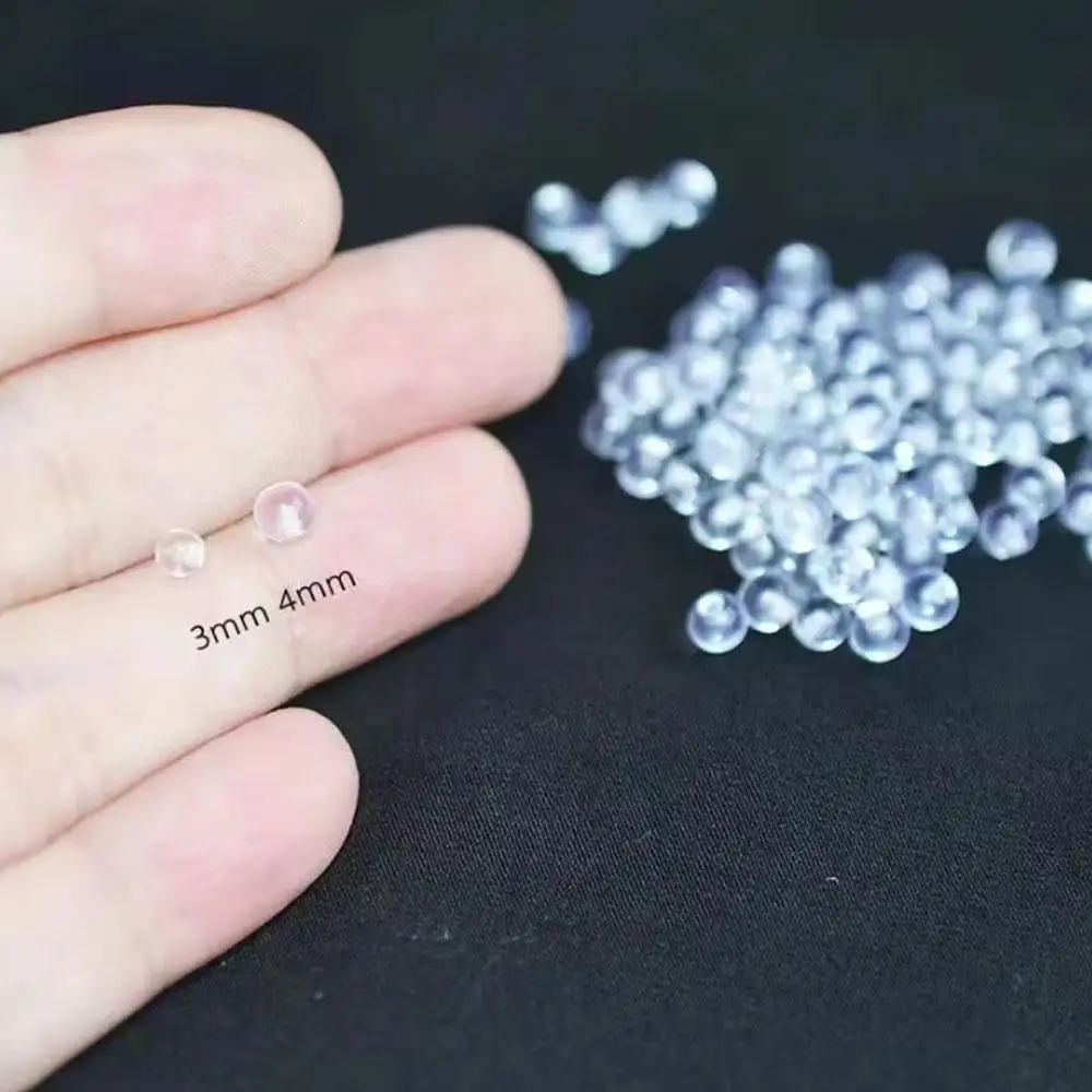100pcs Transparent Replacement Spare Balls Labret Barbell Bar Piercing Attachments DIY Body Piercing Jewelry For Men and Women