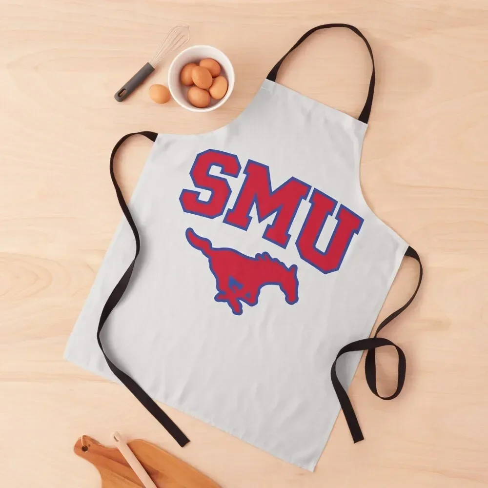 

SMU Blue Logo & Red Peruna Apron Trim Cloth Sexy Apron