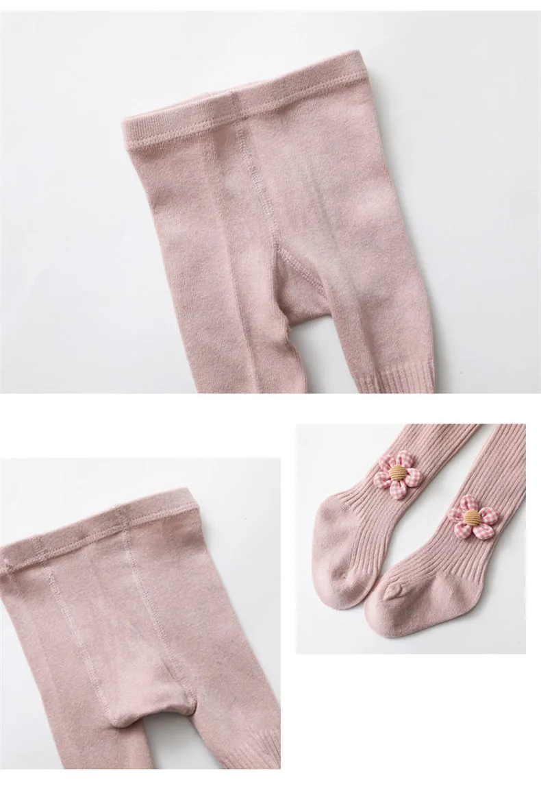 Fashion Flower Girls Pantyhose Spring Autumn Cotton Baby Tights Girls Leggings Kids Children Tights Socks 1-8Years