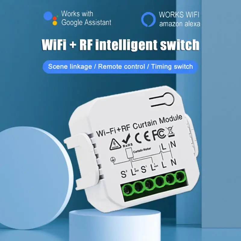 Tuya WiFi RF modulo tenda tende avvolgibile motore elettrico Smart Curtain Switch funziona con Alexa Google Home Smart Home