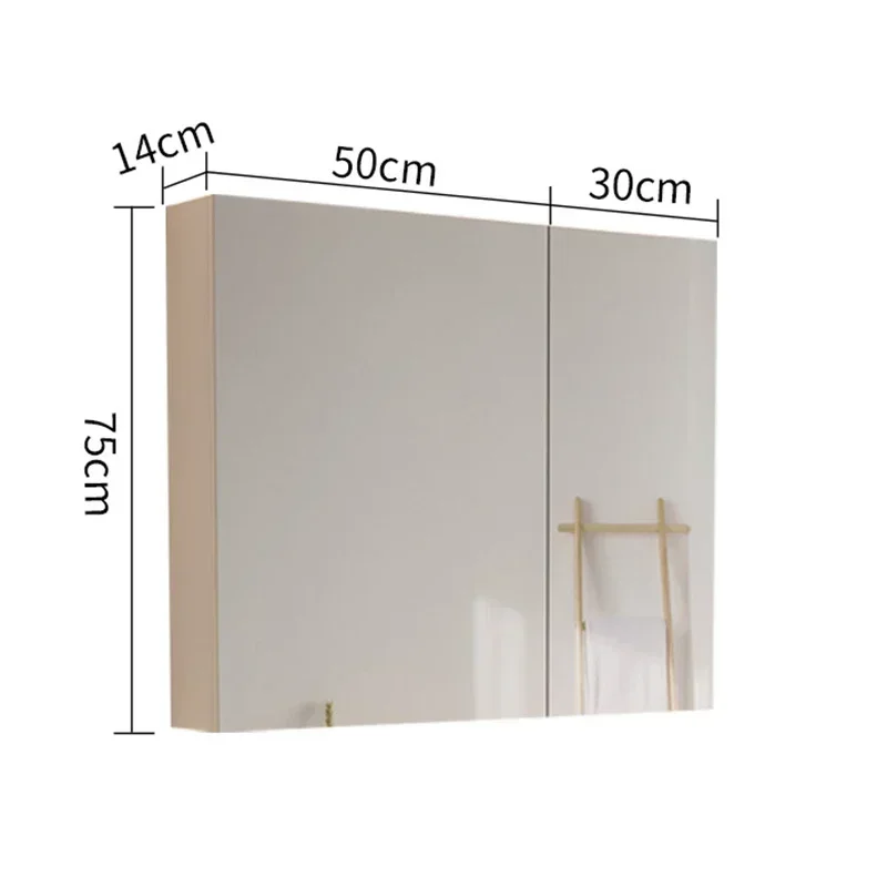c13-Nordic Solid Wood Mirror Cabinets Modern Design Moisture and Rust Prevention Bathroom Cabinets Home Furniture Muebles BañoC