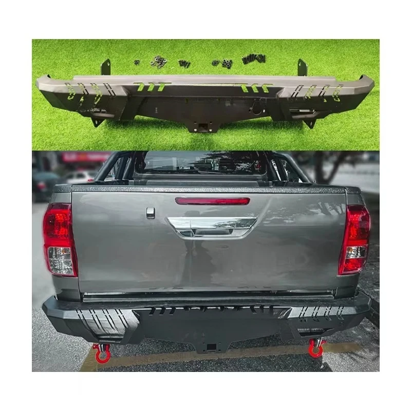 

Steel Rear Bumper Bar with LED Light & Shackle Car Exterior Accessories