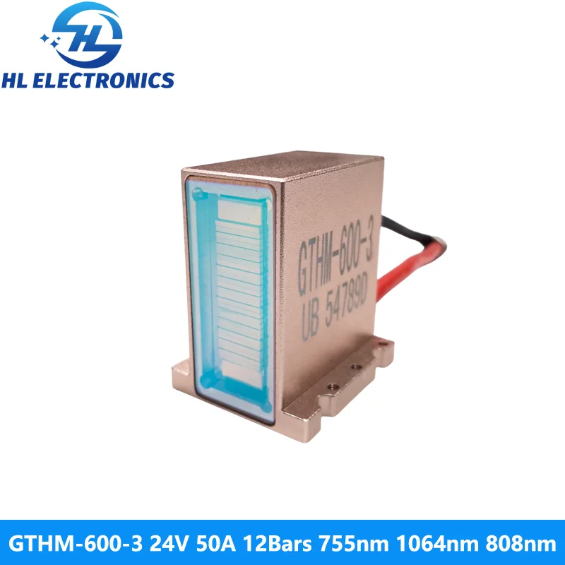 GTHM-600-3 Golden 24V 50A 12Bars 600W 808nm 755nm 1064nm Triple Wavelength Laser Stack for Hair Removal Machine