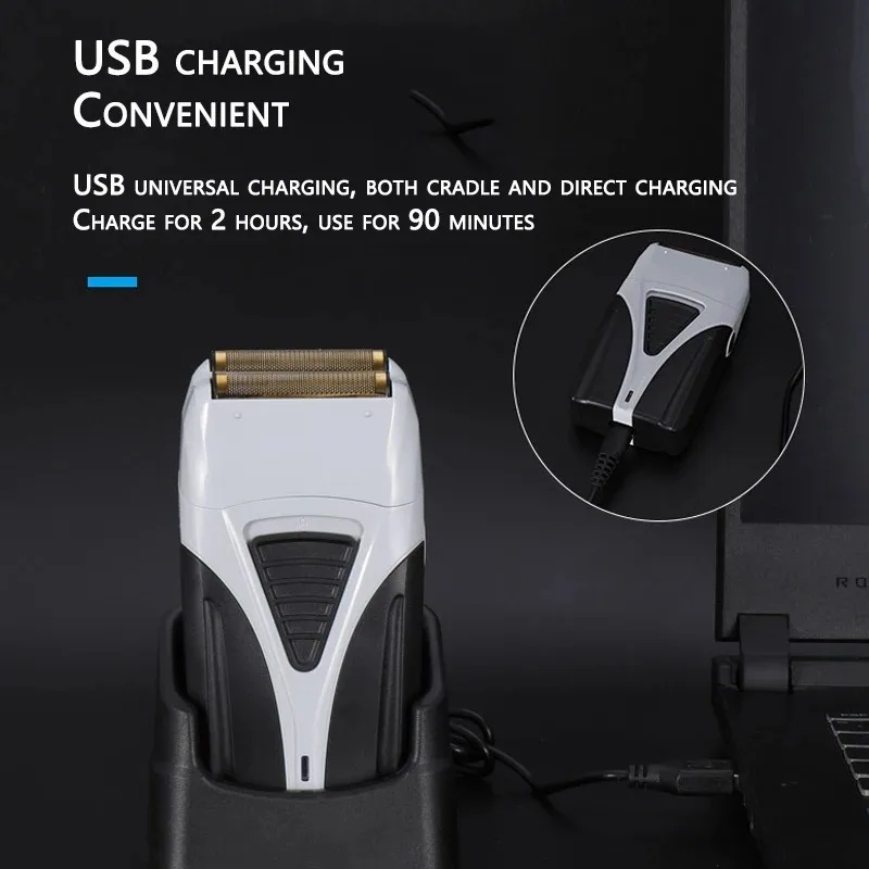 Kemei 3383 ماكينة حلاقة كهربائية قوية قابلة للشحن للشعر واللحية ماكينة حلاقة كهربائية للوجه للرجال ماكينة حلاقة الرأس الأصلع