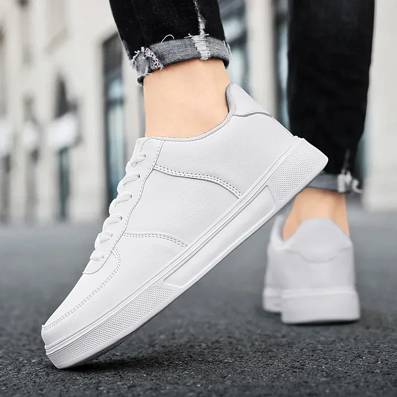 Classic Skateboarding Sports Shoes White Sneakers for Men Women Comfort Leather Sneakers Men Trainers Basket Homme Big Size 47