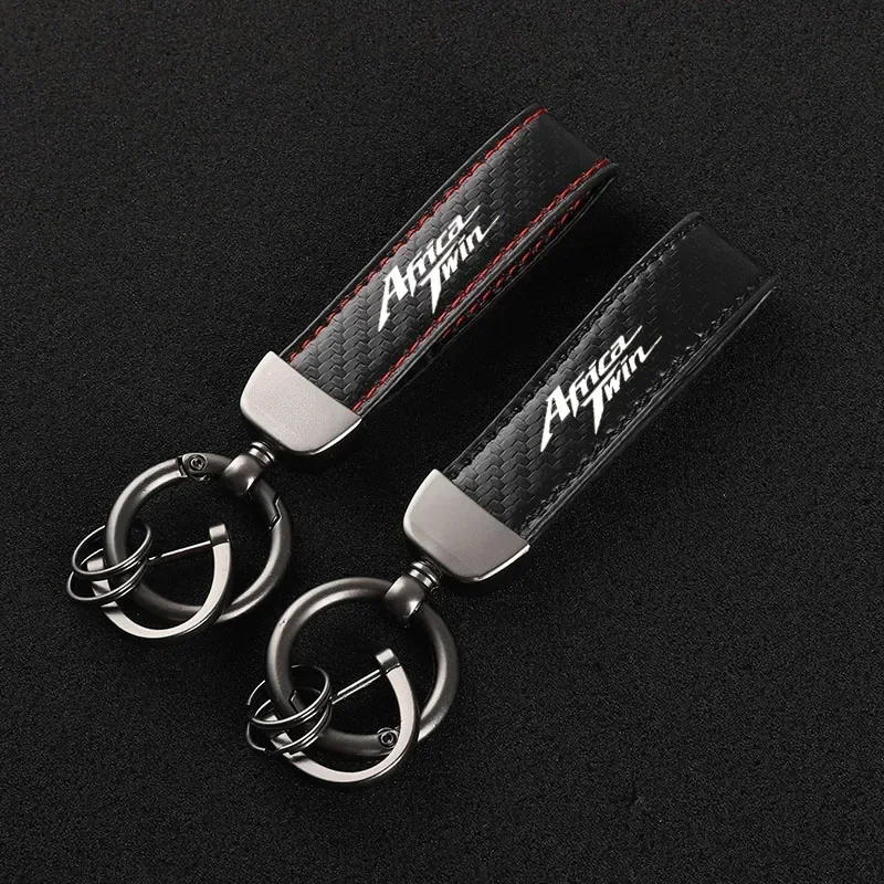 New Leather Motorcycle keychain Horseshoe Buckle Jewelry for Honda Africa Twin CRF1100/L CRF 1000/L Accessories