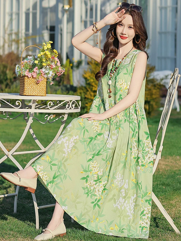 

2023 New Faion, хлопково-шелковое платье больших размеров с широким подолом и дизайном Svel для женщин Materni Ele Long Dr