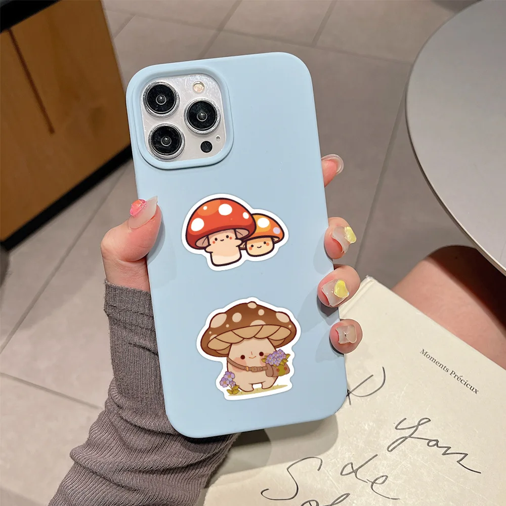 60 قطعة من ملصقات فطر كاواي، شارات فطر خرافية مقاومة للماء لتزيين لعبة دفتر الملاحظات بنفسك #5