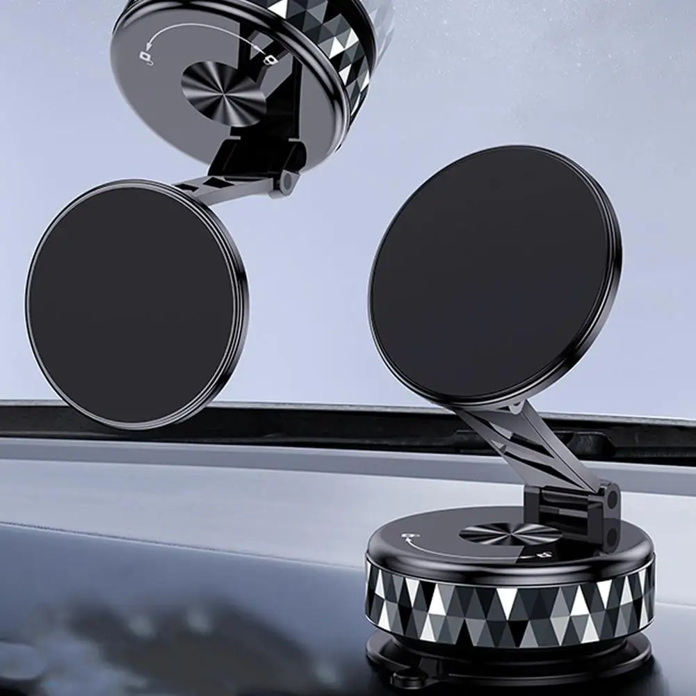 

New Vacuum Magnetic Mobile Phone Holder Foldable 360 Degree Rotation Aluminum Alloy Suitable For Smartphones G0u8