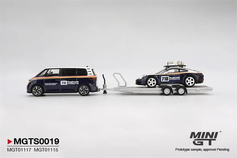 

*Попередняя распродажа* MINI GT 1:64 Dakar # 718 / ИД. Набор автомобилей Buzz Centrum Gelderland Roughroads, литая под давлением модель автомобиля