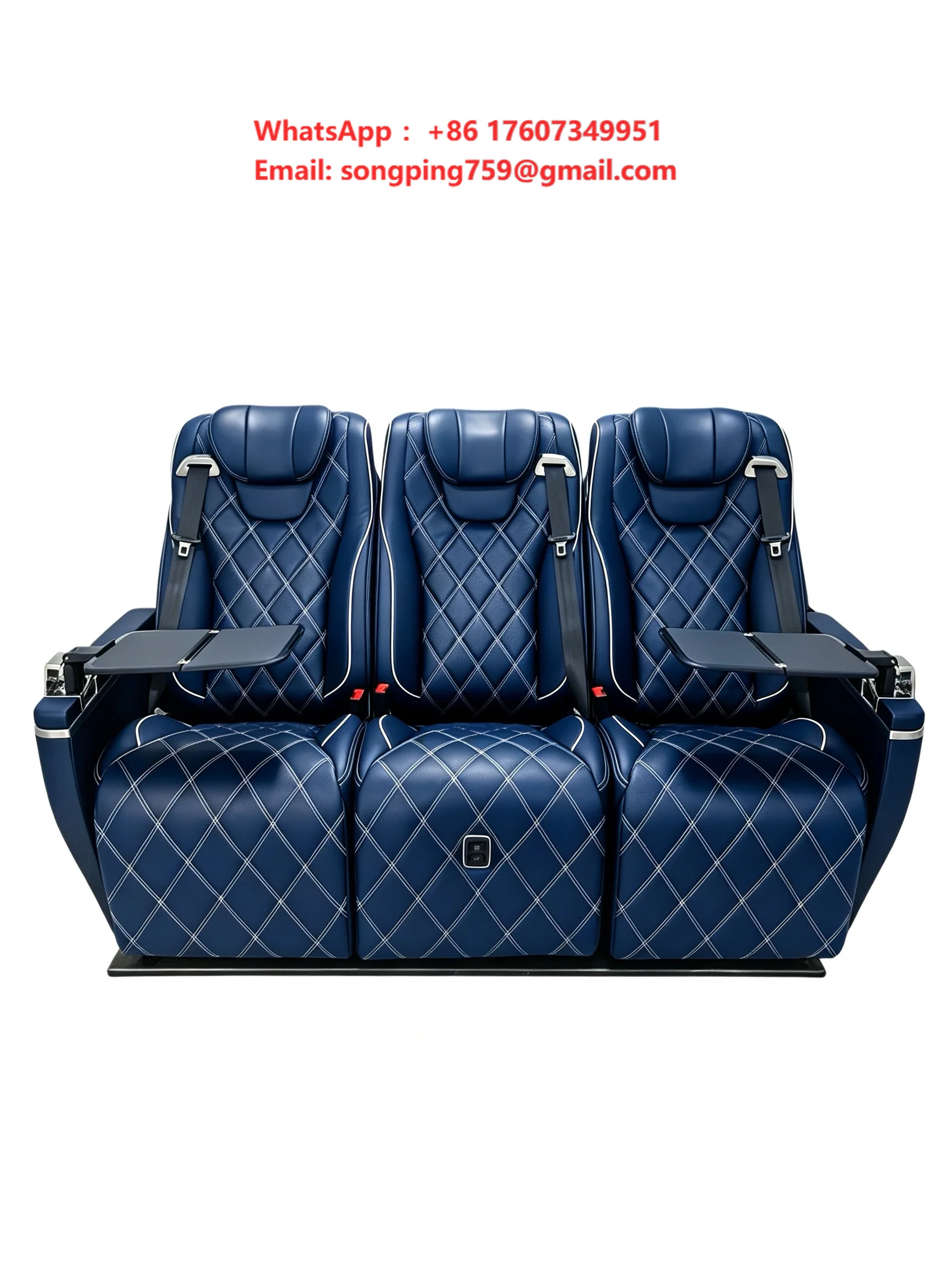 3 Row Electric Rear Sofa Bed Seat With Foldable Table for MPV Van Interior Modification Modified Car Seats