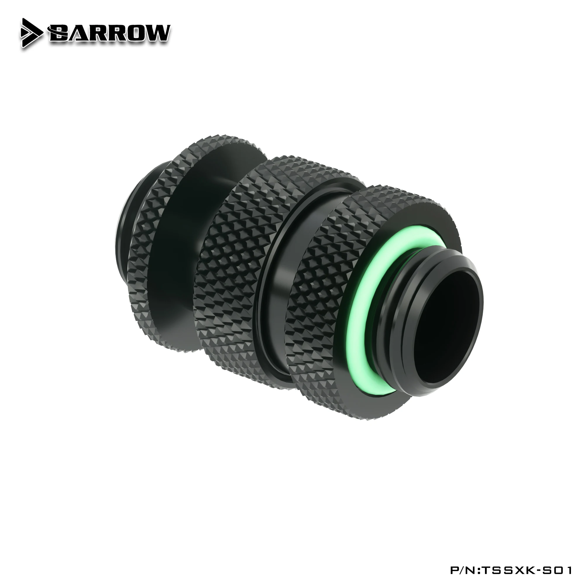 BARROW Dual Outer G1/4 بوصة تركيبات ممتدة (16-22 مم) تركيبات تبريد مياه الكمبيوتر، أسود/فضي/أبيض/ذهبي، TSSXK-S01