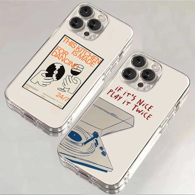 Retro Music Play It Twice Phone Case For Samsung S26 S25 S24 S23 S22 S21 FE Note20 Note10 Plus Ultra Lite Edge 5G Clear Soft TPU