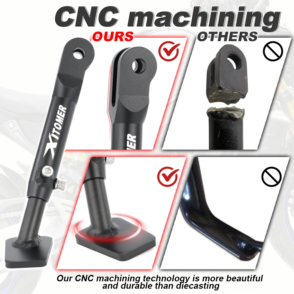For Yamaha MT09 SP 2021-2026 YZF-R9 2025 2026 XSR900 TRACER 9 GT Motorcycle Adjustable Kickstand Side Stand Foot Support Bracket