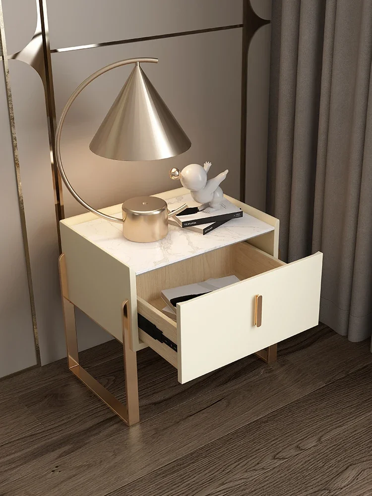 Customized bedside table, light luxury Italian modern and minimalist design style