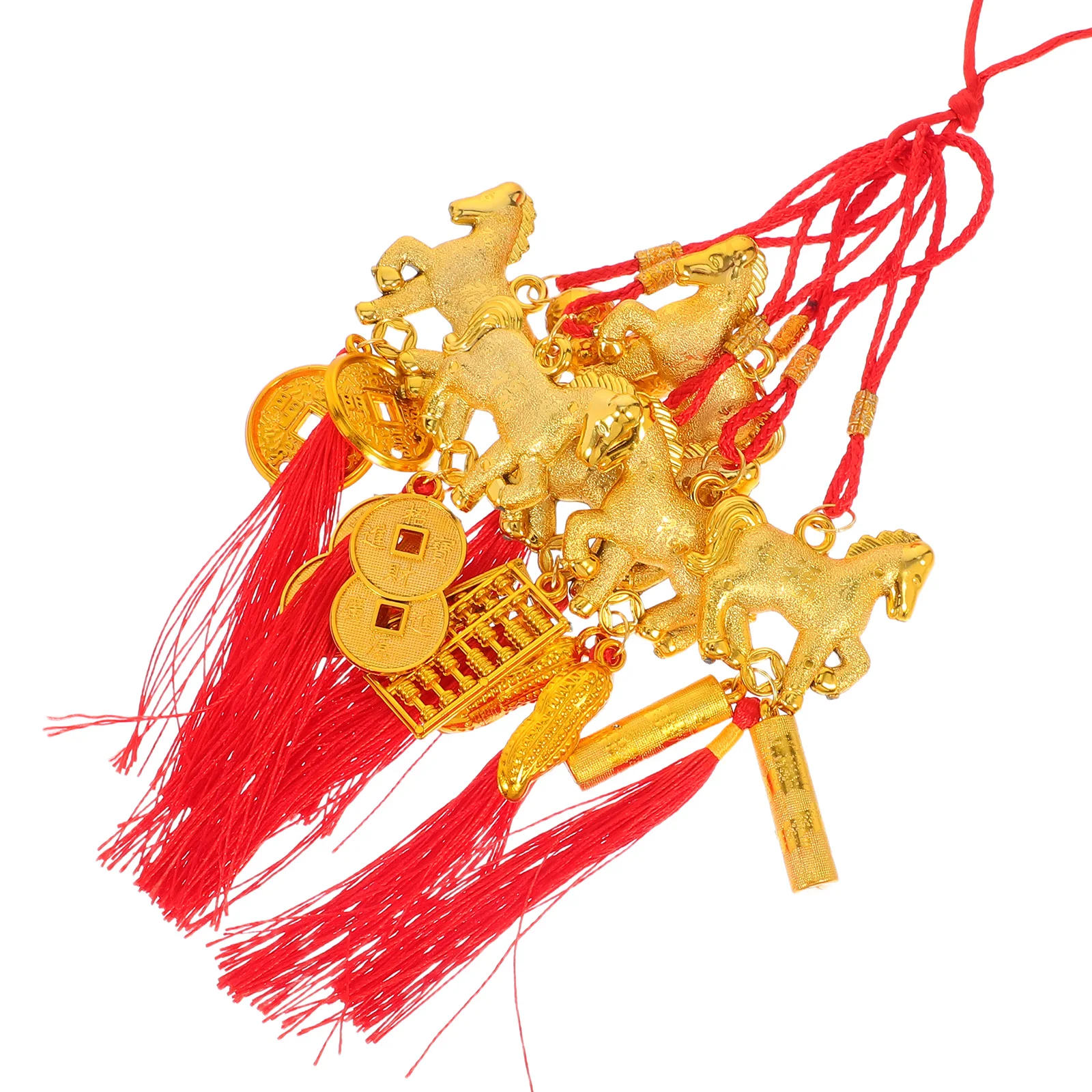 

6pcs Tassel Ornament Chinese Decorative Hanging Pendant New Year Feng Shui Home Charm Spring Festival