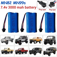 MN82 7.4v battery 3000mah Battery Charger Rechargeable Remote Control Car Battery MN128 MN78 LC79 MN168 MN99S MN98 RC Car