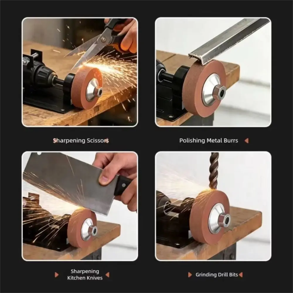 Portable Speed Adjustable Mini Bench Grinder Sturdy Base Space-Saving Desktop Grinding Machine EU Plug Electric Grinder for Home