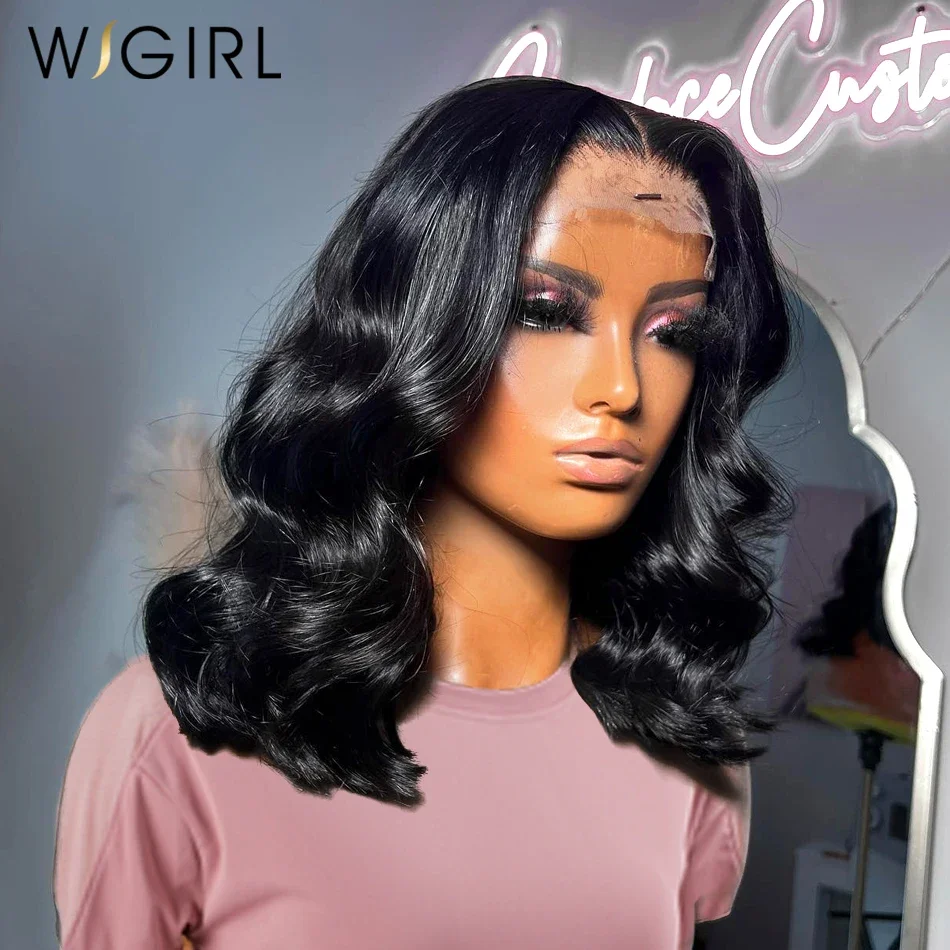 Wigirl 13x6 Water Wave Short Bob Wig 13x4 Body Wave Bob Lace Front Human Hair Wigs 5x5 Closure Glueless Bob Wigs Ready To Wear