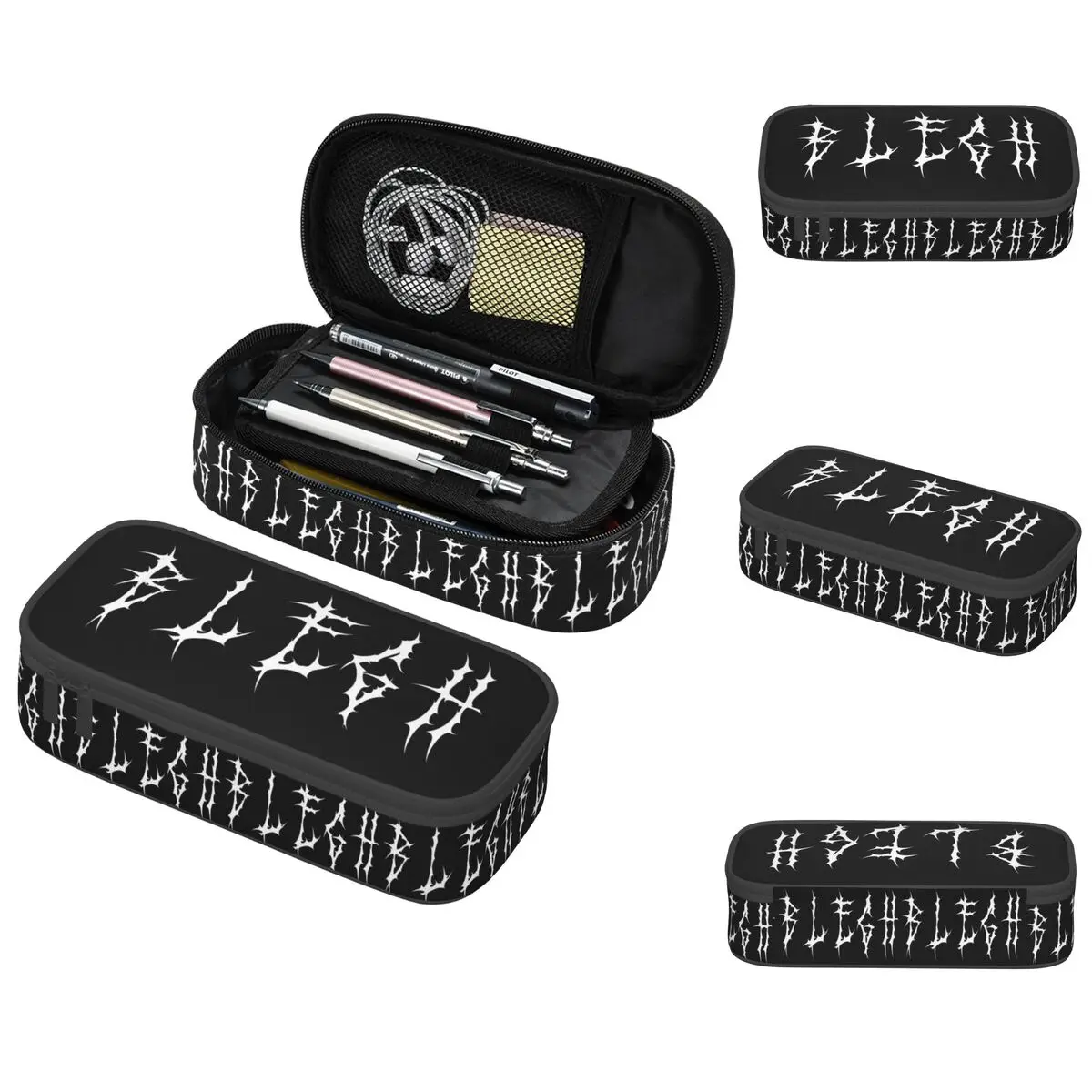

Blegh Heavy Metal Funny Metalcore Deathcore Death Metal Singer Metalhead Pencil Case Pen Box Pencil Bag Pen Holder Bag