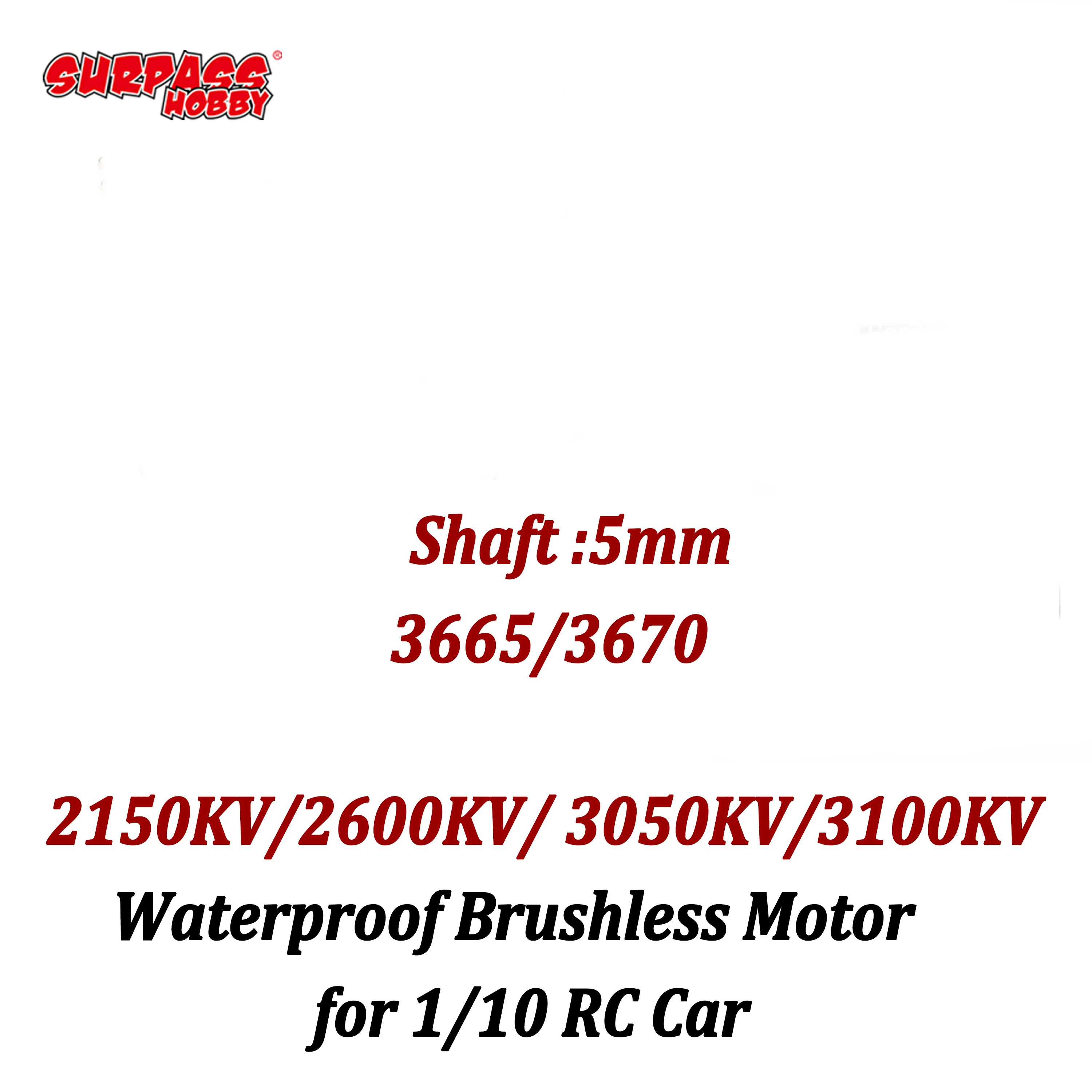 

Бесколлекторный водонепроницаемый двигатель Surpass Hobby Rocket 3665/3670 2600KV 3100KV 5 мм для радиоуправляемых моделей 1/10, гоночных машин, грузовиков, деталей для моделей WLtoys
