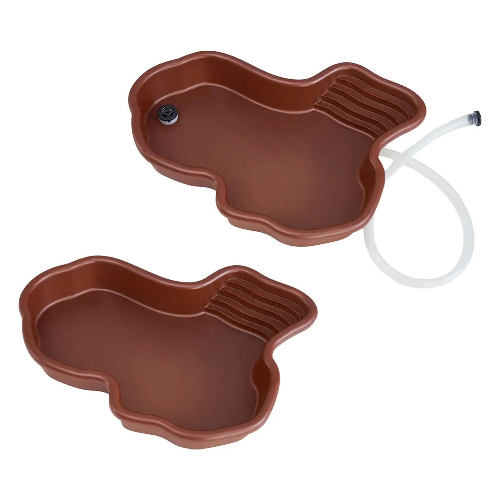Reptile Bathing Pool Reptile Water Bowl Large Decorations with Slope Tortoise Feeder Reptile Bowl for Tortoise Turtle Gecko