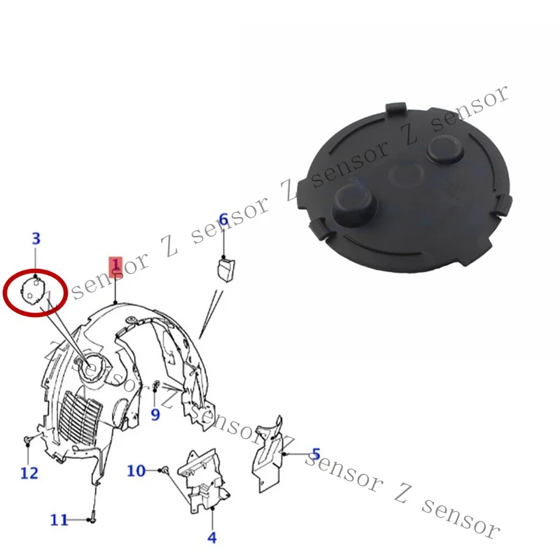 RRR+  1x Black ABS Wheel Housing Liner Cover Fit For Jaguar F-PACE XEL XFL