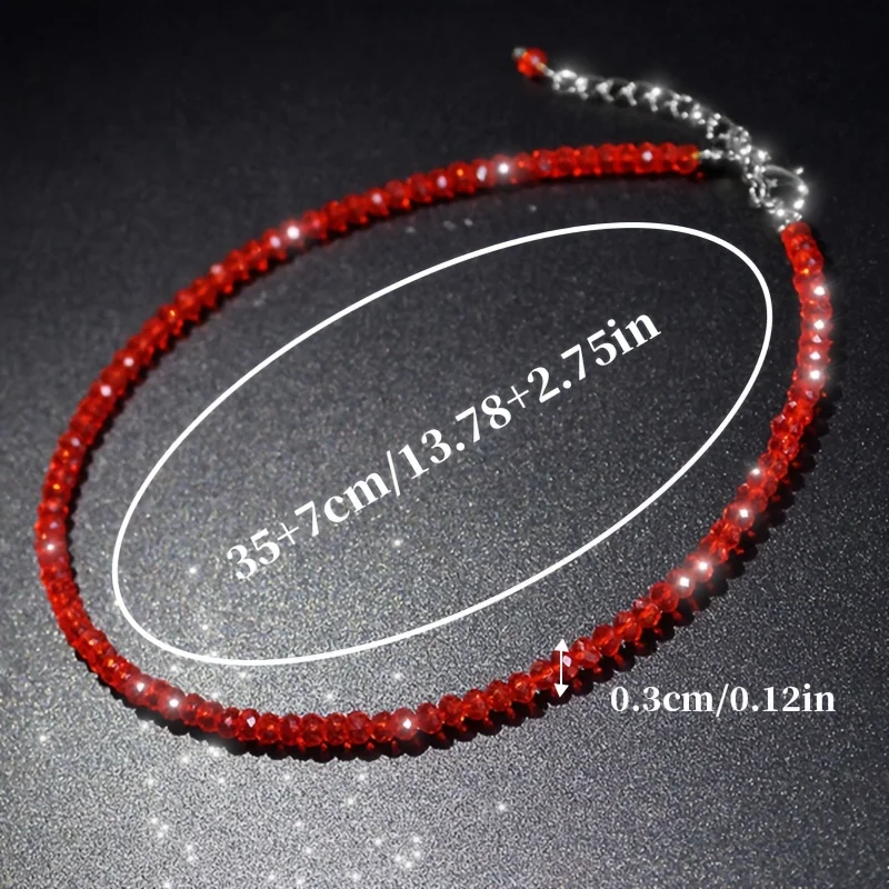 Sparkling Classic Noble Multi-color Artificial Crystal Necklace Neck Jewelry For Birthday Valentine\'s Day Lovers Gifts
