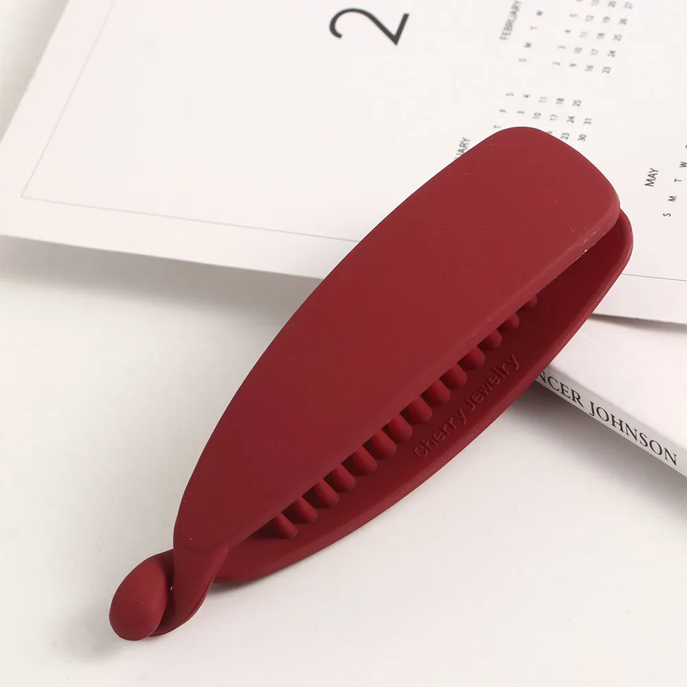 

Fashion Solid Color Women Frosted Banana Clip Hair Claws Ponytail Holder Hair Clips