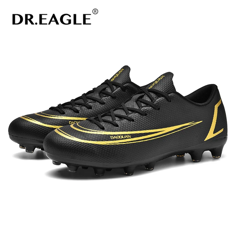 

DR.EAGLE Men Professional Turf Soccer Shoes Kids Outdoor Training Sneakers Ankle Football Boots Boys AG/TF Soccer Cleats Unisex