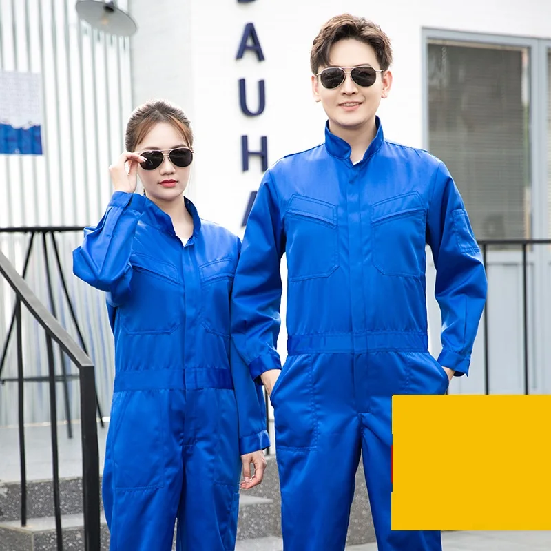 Stand collar work overalls factory workshop working Uniforms auto repairman mechanical labor coveralls working Jumpsuits rompers