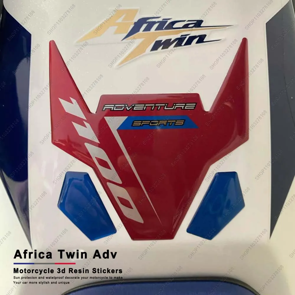 

For Honda Africa Twin Adv 2024 3D Epoxy Resin Sticker Kit Waterproof Motorcycle fuel tank pad Protective decals