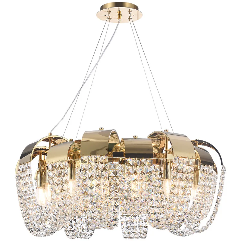 

Living room light luxury chandelier, modern dining room crystal chandelier