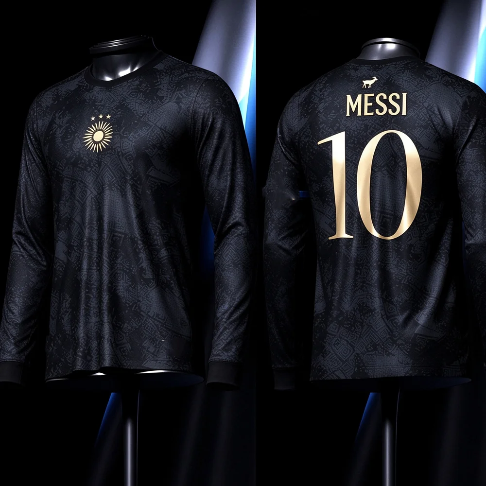2026 New Arrival Messi Special Edition Jersey T-Shirt Men's Autumn/Winter Football Sports Quick-Drying Long-Sleeve T-Shirt