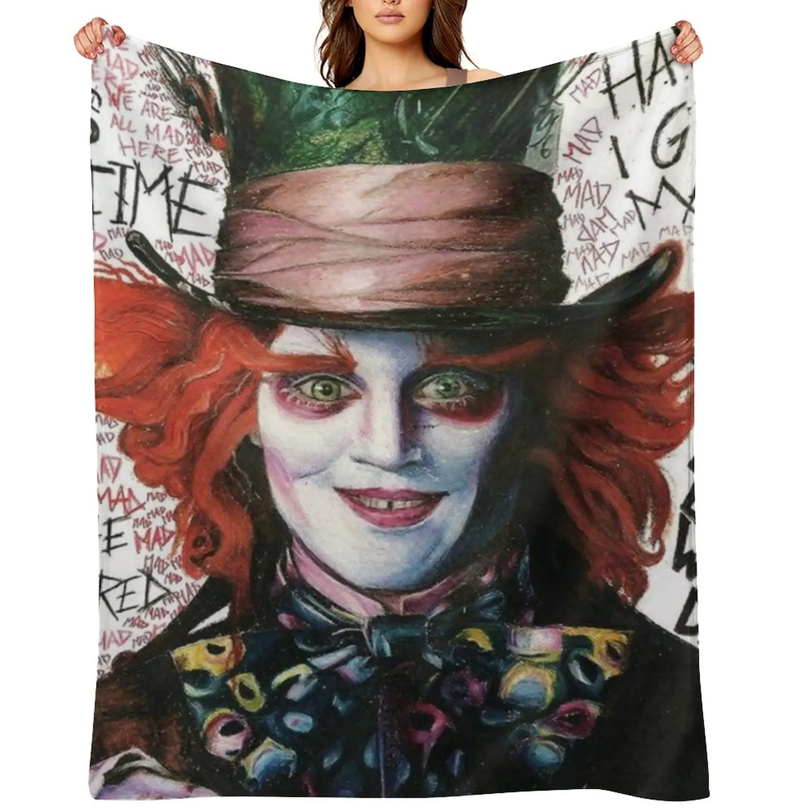 

mad hatter Throw Blanket Luxury St Soft Plaid Thin Baby Blankets