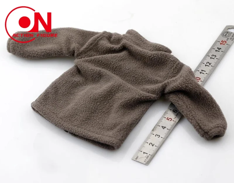 1/6 Scale Male Solid Color Casual Lamb Fleece Zipper Jacket Coat Clothes Model Fit 12inch Action Figure Body