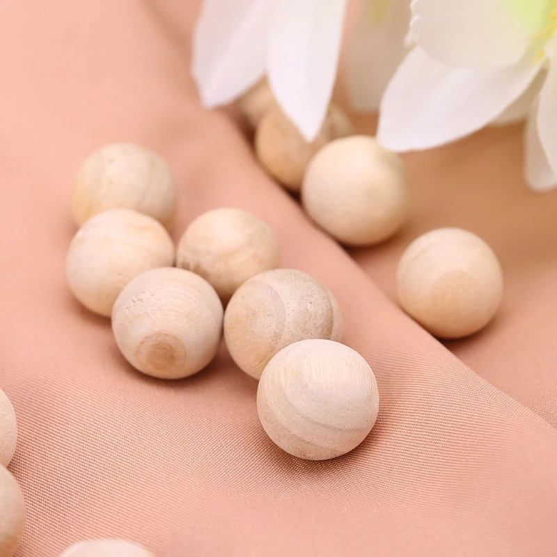 367A 50Pcs Natural Cedar Wood Moth Balls Camphor Repellent Wardrobe Clothes Drawer