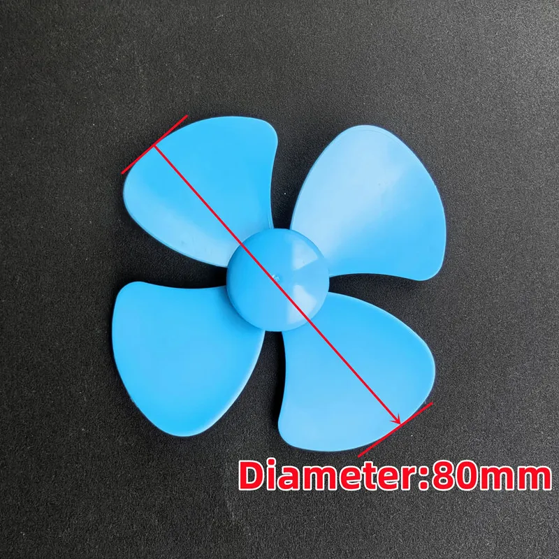 2pcs 80mm 1.95mm hole Four-blade Propeller Blades Car Model Airplane Fan DIY Accessories Spare Parts