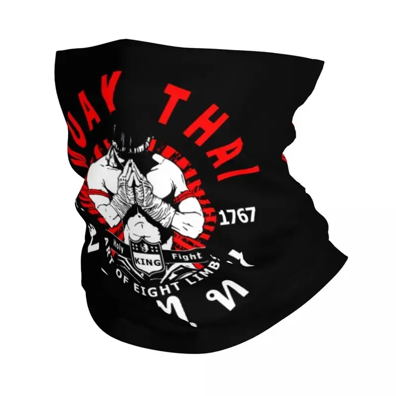 Cool Muay Thai Fighter Bandana Neck Warmer Men Women Winter Hiking Ski Scarf Gaiter Club Face Cover