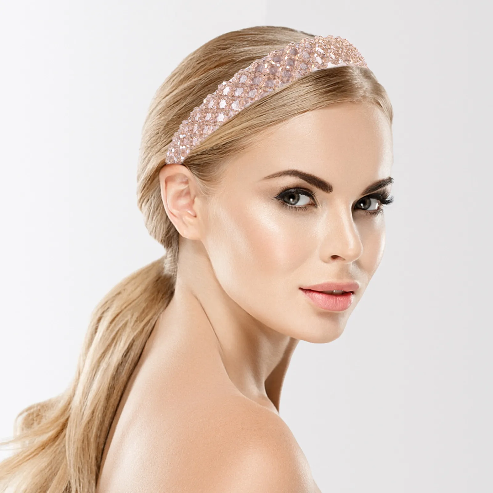 

1 шт. хрустальная повязка для волос для женщин, украшенная стразами, модная элегантная повязка на голову, для девочек, для вечеринок, для свадебных причесок