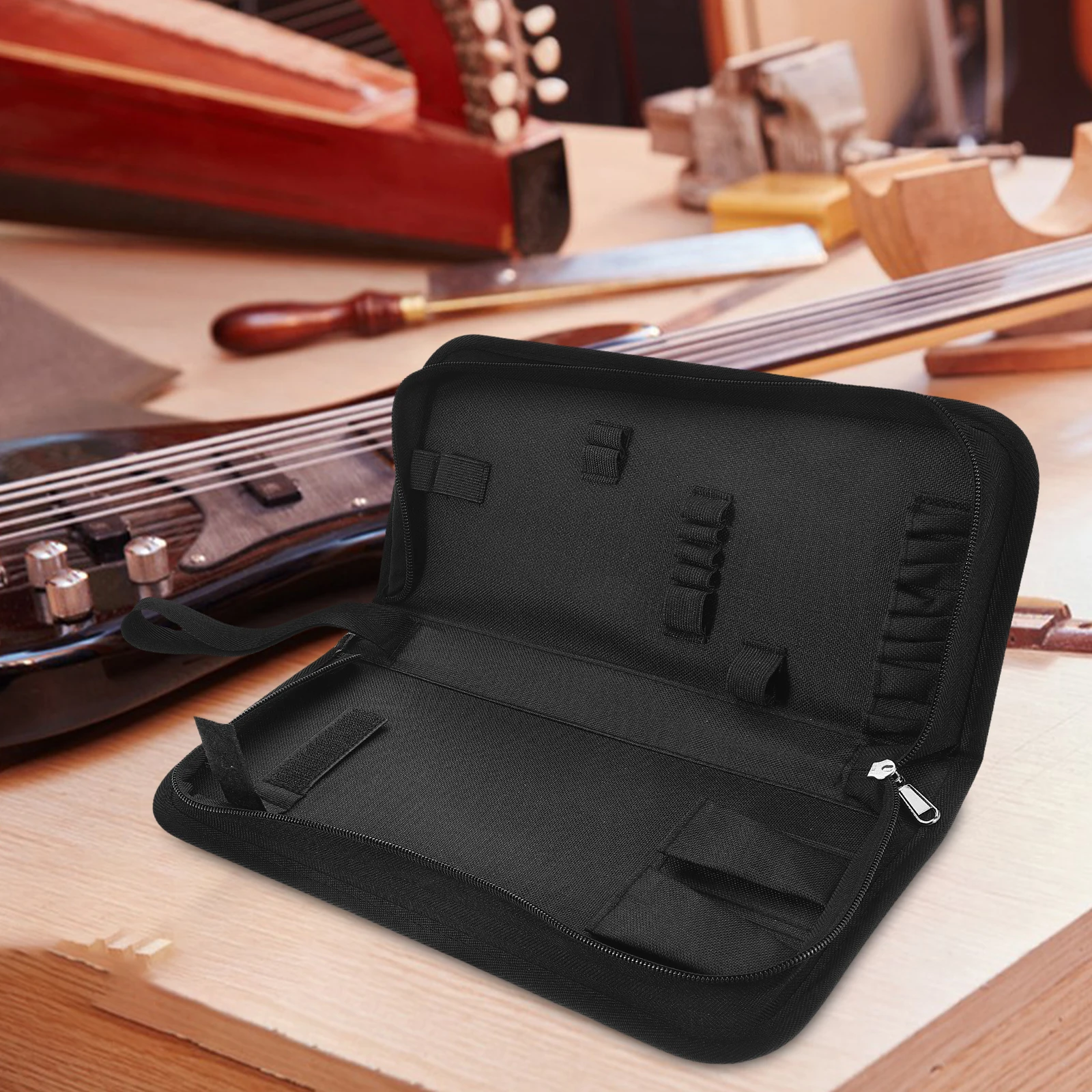 

Instrument Kit Piano Tuning Tool Bag Travel Supplies Organizer Tools Carrying for Storage Accessories and Pouch