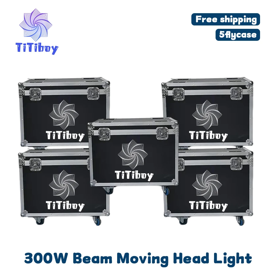 

No Tax 5Pcs Flycases For NEW 300W LED Beam Disco Light Festa Party Moving Head Lighting DMX512 Console Club Show Stage Effects