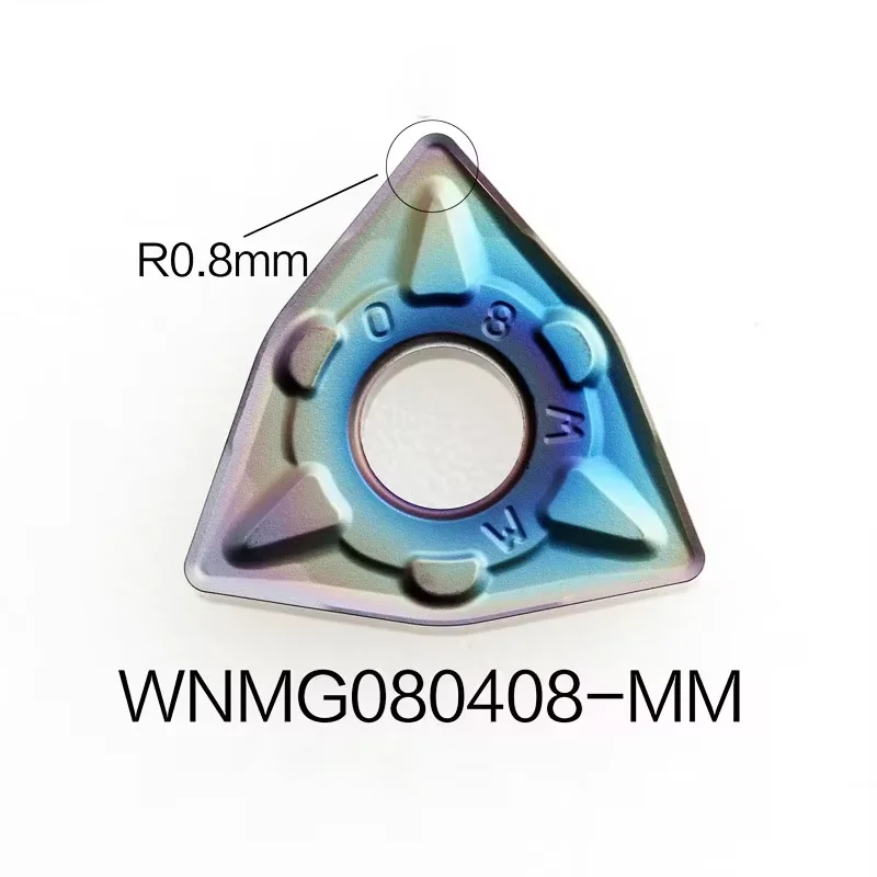 

10pcs WNMG080404 WNMG080408 Machining heat-treated steel, hard steel and hardened steel turning blades.