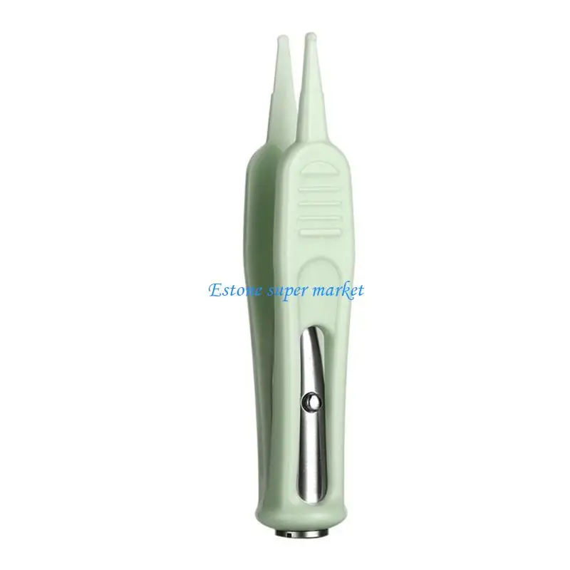 090B Lighted Tweezers Baby Nasal Booger Cleaner Illuminates Snots Extractors Infant Tool Visible Light for Safe Dirt Removal