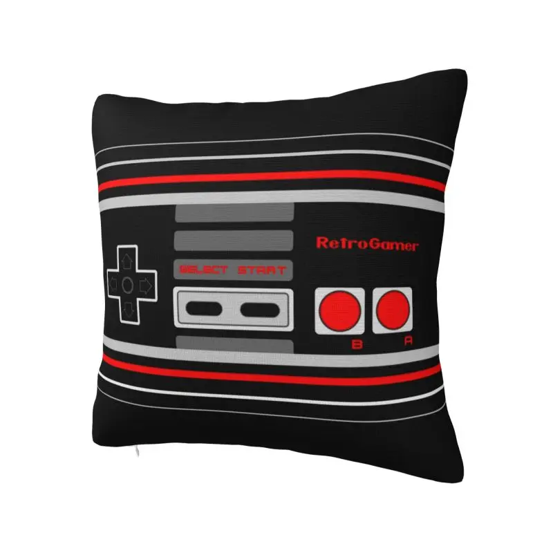 Retro Video Game Controller Throw Pillow Case Decoration Nordic Gamer Gift Cushions Cover For Sofa Square Polyester Pillowcase