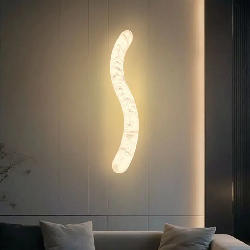 

2026 Новый натуральный мраморный настенный светильник, роскошный современный светильник для гостиной, спальни, прикроватная тумбочка, светодиодное внутреннее настенное освещение, коридор, лестница, бра